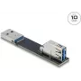 Adattatore USB DELOCK 67421 — USB Type-A a Type-A, nero