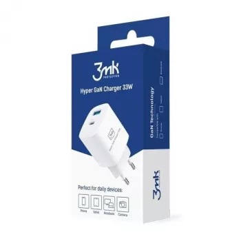 Caricabatterie 33W GaN PD 1xUSB-A+1xUSB-A