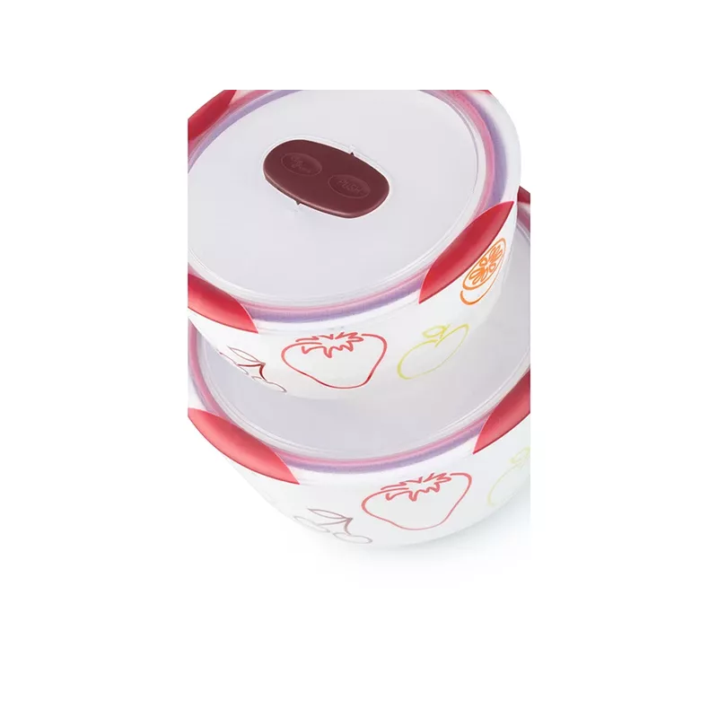 Set di ciotole OURSSON BS4781RC/DC rotondo in ceramica 3L bianco 2 pz.