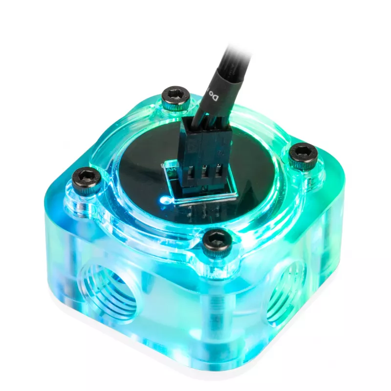 Flussometro Barrow SLFV2-RGB W ARGB bianco – sensore di flusso per raffreddamento a liquido per circuiti PC