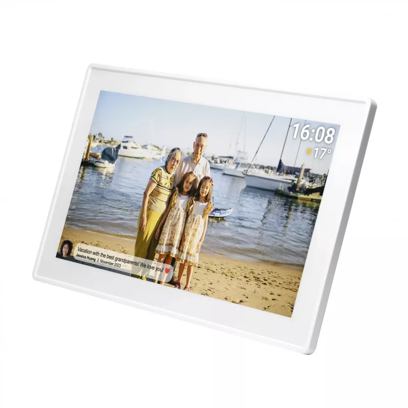 Denver PFF-1515W cornice digitale bianco 39,6 cm (15,6 pollici) touchscreen Wi-Fi