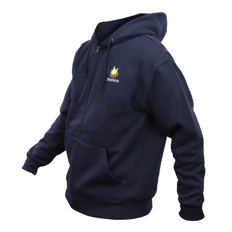 Caseking felpa con cappuccio e zip navy taglia S