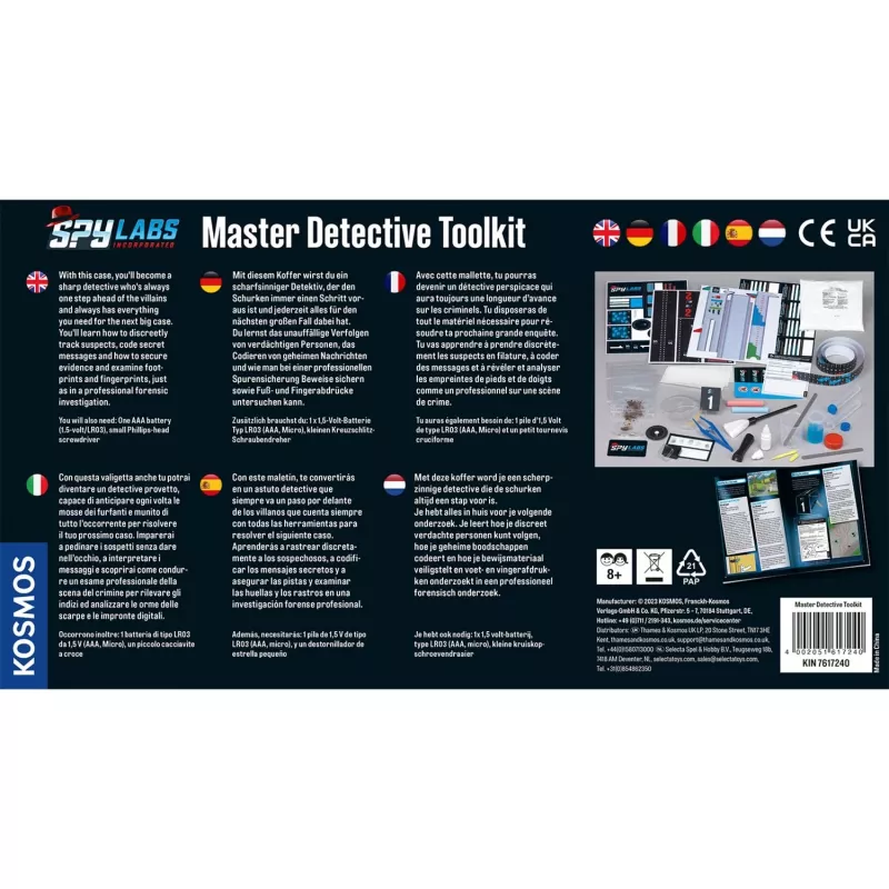 Spy Labs Incorporated Master Detective Toolkit V1, set da detective versione internazionale