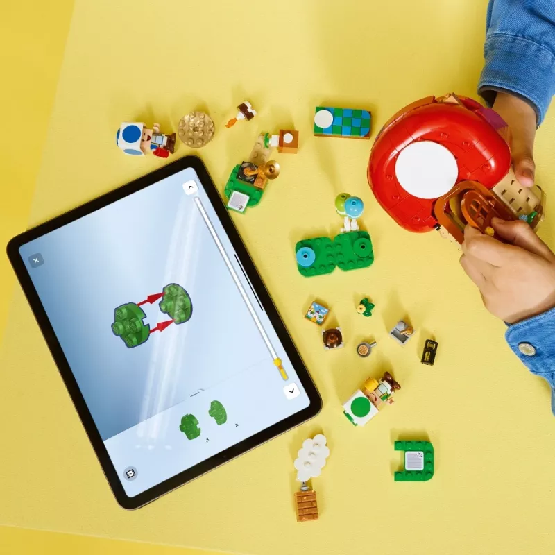 Set LEGO Super Mario Party im Toad-Haus 72041 con funzioni di gioco interattive