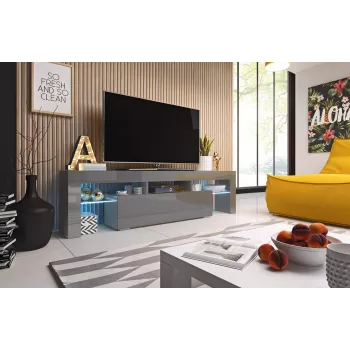 Mobile TV Cama TORO 158 grigio/grigio lucido