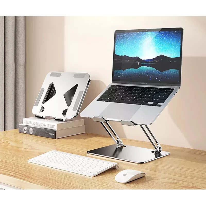 Supporto per laptop MEDIA-TECH MT2661 — regolabile in altezza, design pieghevole in alluminio per notebook fino a 17
