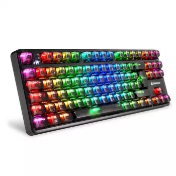 Tastiera gaming meccanica Sharkoon Crystal Shark nero DE con illuminazione RGB