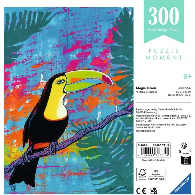 Puzzle Ravensburger Puzzle Moment — Magic Toucan, 300 pezzi, adulti/esperti