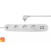 Ciabatta intelligente Denver SHP-300U 3 prese AC tipo E 4 bianco