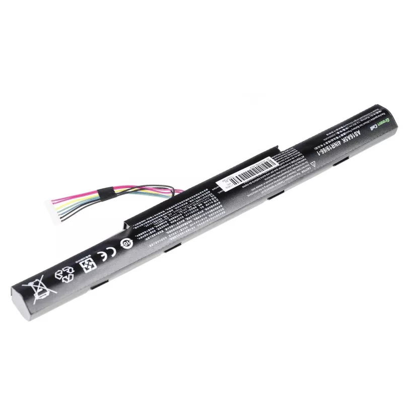 Batteria Green Cell AC51 per Acer Aspire E15/E17 — Li-Ion 14,8 V 2200 mAh 4 celle, nero