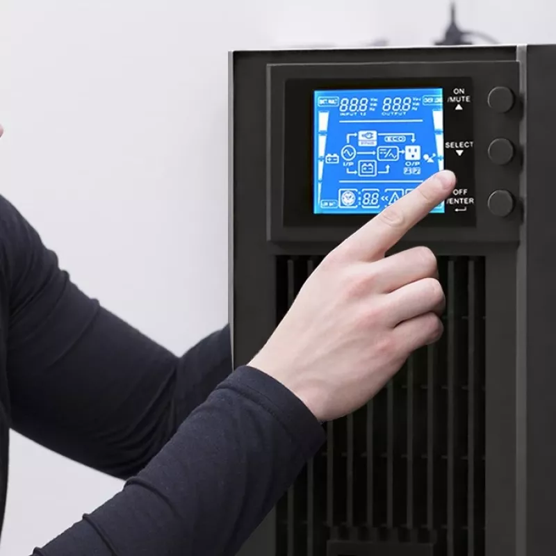 Qoltec 53042 UPS (gruppo di continuità) doppia conversione (online) 1 kVA 800 W 2 uscite AC