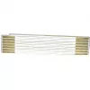 Metro pieghevole STANLEY 0-35-458, legno, 2 m, 17 mm di larghezza, bianco/giallo