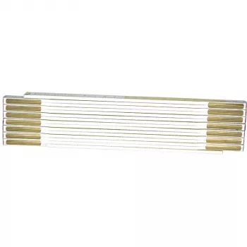 Metro pieghevole STANLEY 0-35-458, legno, 2 m, 17 mm di larghezza, bianco/giallo