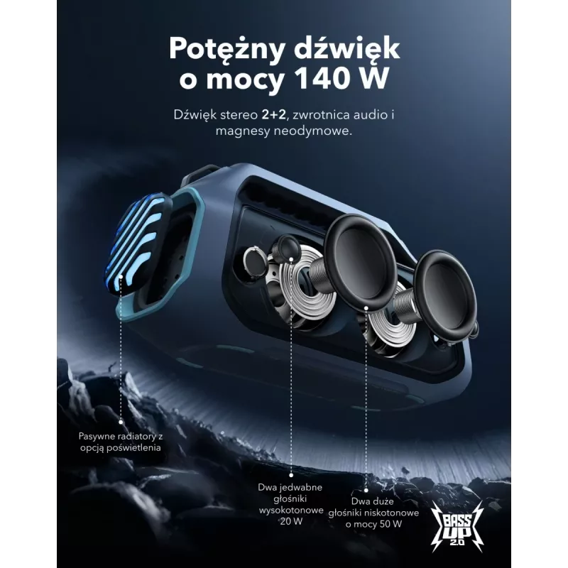 Soundcore Boom 2 Plus blu