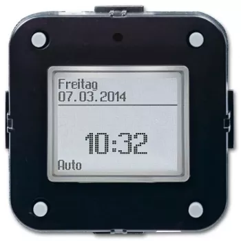 Busch-Jaeger 6456-101. Tipo di prodotto: controllo tapparelle, colore: nero, grado di protezione (IP): IP20. Larghezza: 63 mm, altezza: 63 mm (2CKA006410A0398)