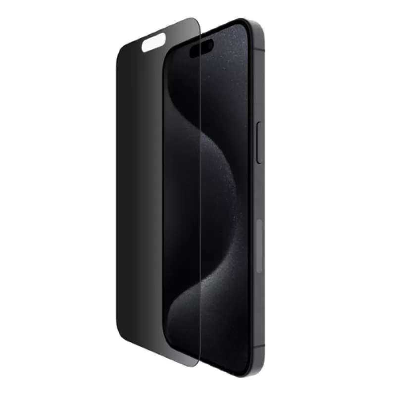 Belkin ScreenForce Pro - protezione per display per cellulare - 2,5D - vetro - con filtro privacy - vetro - per Apple iPhone 15 Pro Max (OVA150ZZ)