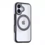 Custodia protettiva Torras Ostand R Fusion per iPhone 16 Plus – nero, protezione sottile in guscio rigido