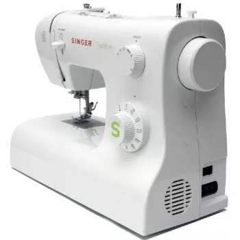 Macchina per cucire SINGER Tradition 2273 — semiautomatica, 23 punti, asola in 4 passaggi, braccio libero, bianco