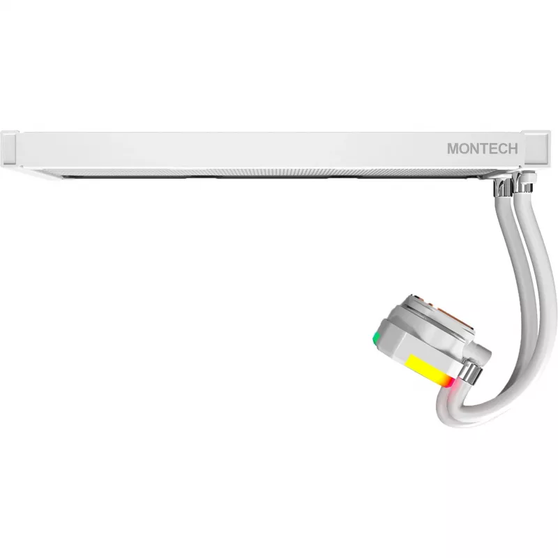 Radiatore 360mm Montech HyperFlow ARGB 360 White — radiatore per raffreddamento a liquido 360mm per PC