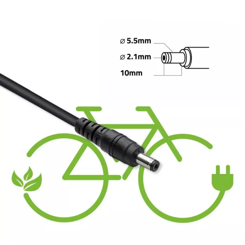 Caricabatterie per e-bike QOLTEC 50332 — uscita 36V/42V, 2A, connettore 5,5×2,1 mm