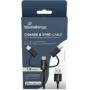 Cavo USB MediaRange MRCS246 — 1 m, USB A a USB-C / Micro USB-A / Lightning, USB 2.0, nero