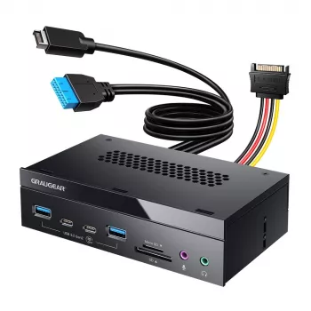 GrauGear G-MP03-CR-AU pannello frontale multi 4 porte hub USB + lettore di schede (USB, SD, microSD)
