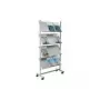Helit H6813499 - metallo - grigio - 4 ripiani - 750 mm - 390 mm - 1580 mm