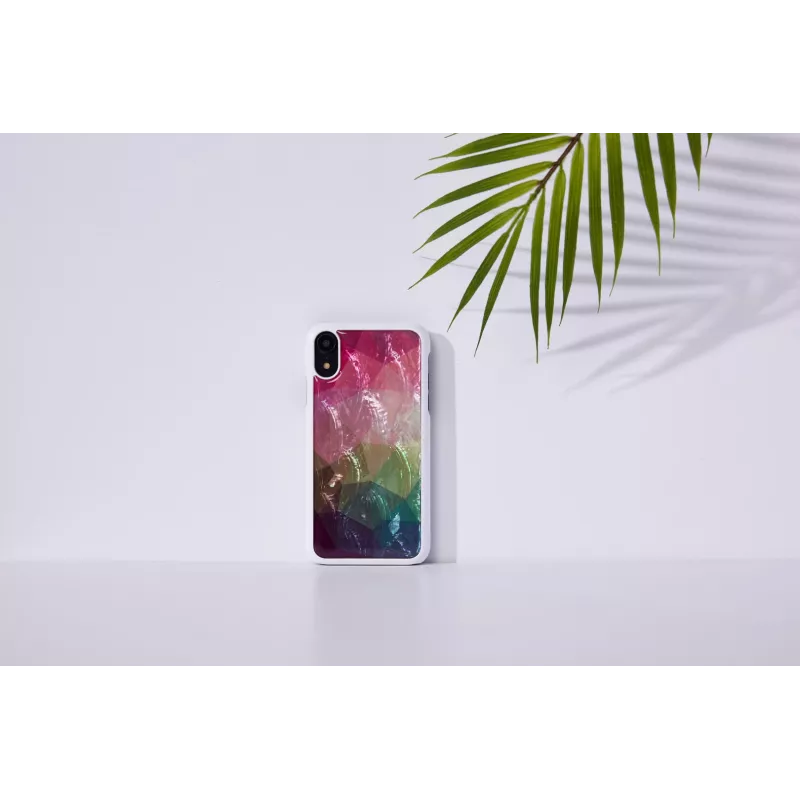 Custodia per cellulare iKins per iPhone XR – design fiori d'acqua, bianco