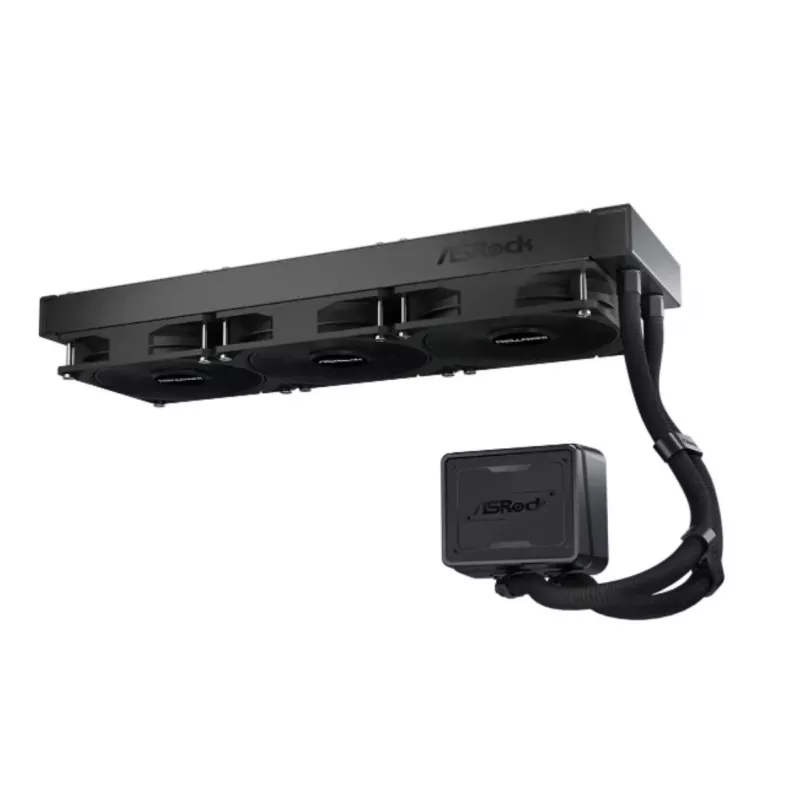 Dissipatore a liquido per CPU ASROCK Challenger Pure 360 nero — radiatore da 360 mm, AIO a circuito chiuso