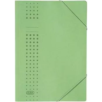 Cartella con elastico ELBA chic in cartone, A4, verde (33470 GN) (33470 GN)