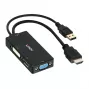 Lindy convertitore HDMI a DisplayPort, DVI e VGA, 0,15 m, 2160p, nero, DP STDP2600, DVI-D PS8222, VGA AG6200, 8 Bit, 0 - 65 °C