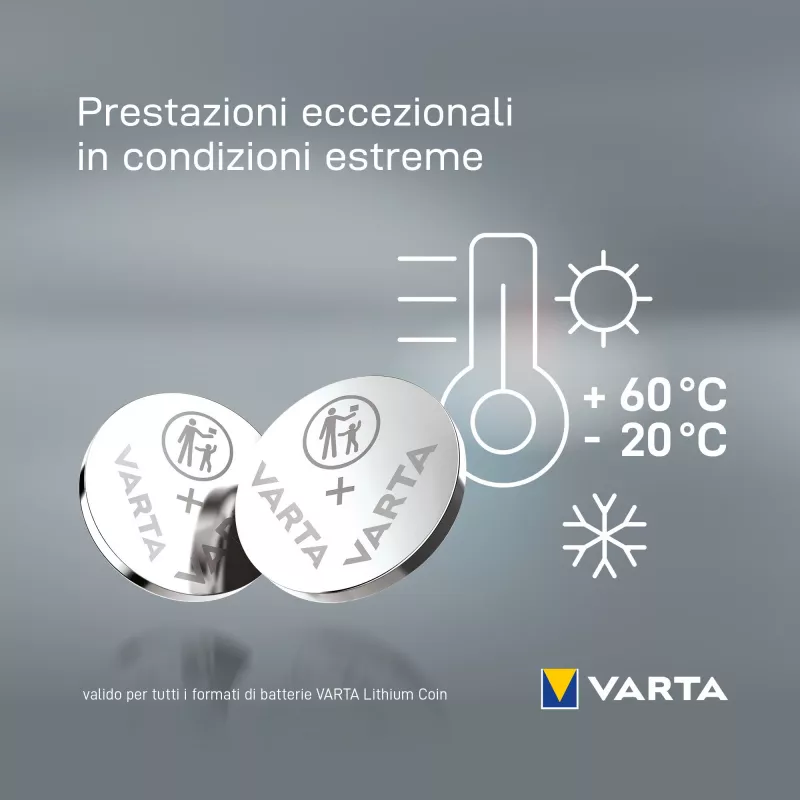 VARTA Electronics Batteria CR2016 litio 90 mAh 3V conf. 2 (06016101402)