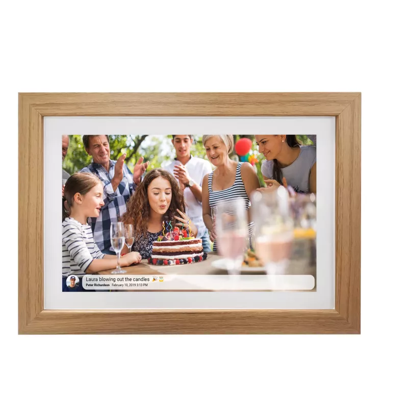 Denver cornice con FRAMEO 10.1 16GB legno chiaro