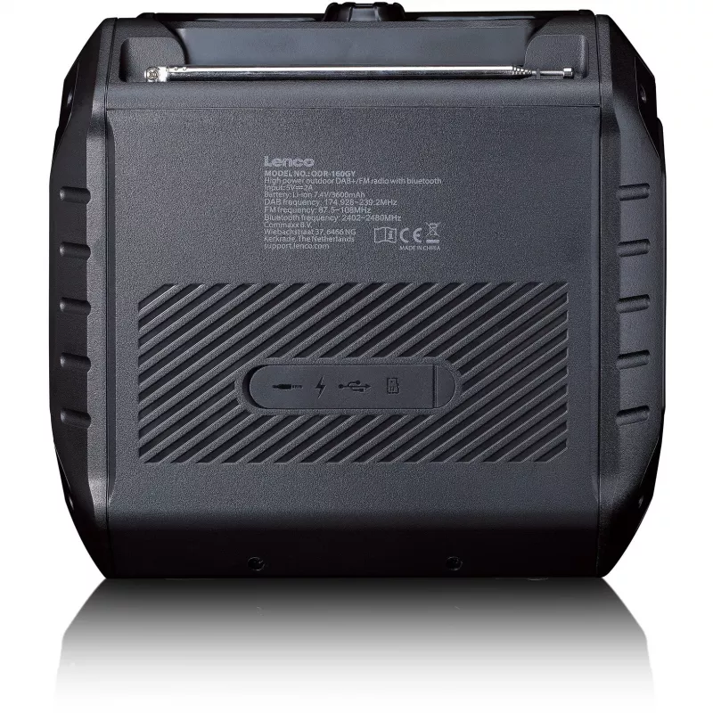 Radio digitale portatile Lenco ODR-160GY grigio FM/AM con tuner digitale e design compatto