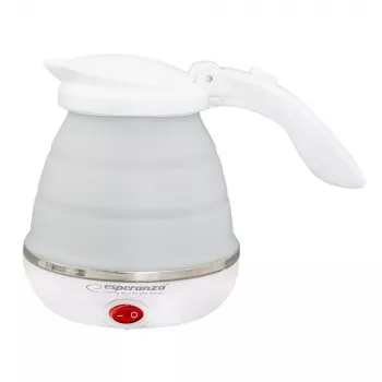 Bollitore elettrico ESPERANZA EKK023 — 0,5 l, 750 W, bianco, acciaio inox e plastica