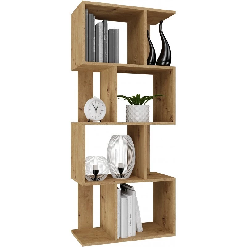Scaffale FIESTA 4P 59,5x30x140 cm, rovere Artisan