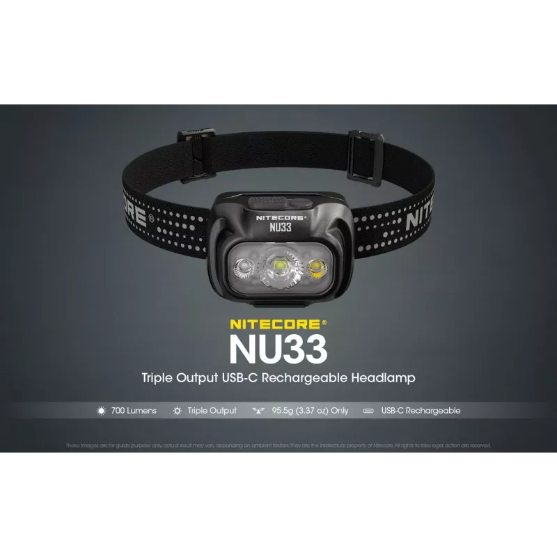 Nitecore NU33 torcia frontale LED serie NU, 700 lumen, nera
