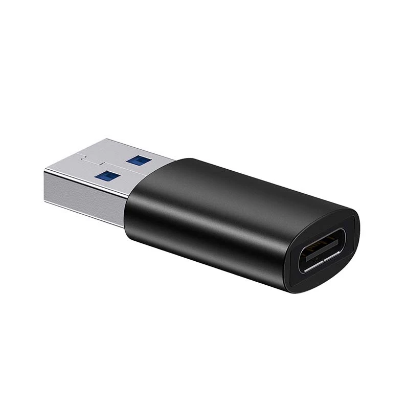 Adattatore Baseus Ingenuity USB Type-A (femmina) a USB Type-C (maschio) 10 Gbit/s, nero, 14×22×8 mm