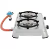 Fornello a gas Camping Cook CV (grigio, a due fuochi)