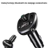 USAMS US-CC115 C21 Trasmettitore FM per auto con caricabatterie USB doppio, Bluetooth 5.0, 3,4 A, nero
