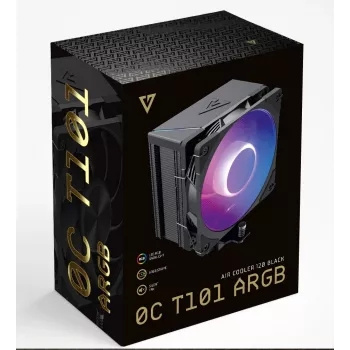 Dissipatore CPU ad aria MODECOM Volcano 0C T101 ARGB 12 cm nero