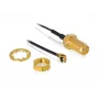 Cavo coassiale DeLOCK 88824 0,35 m MHF (I-PEX) RF SMA nero
