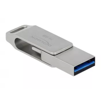 Chiavetta USB DeLOCK 64 GB USB-C Type-A girevole case in metallo