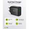 Caricabatterie rapido doppio Goobay USB-C PD GaN 30 W nero (75335)