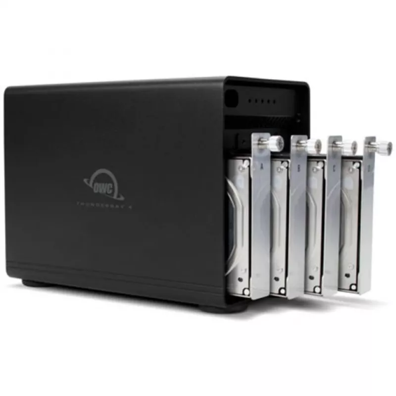ThunderBay 4 - RAID 5 (nero, box di archiviazione a 4 vani con doppia porta Thunderbolt 3)