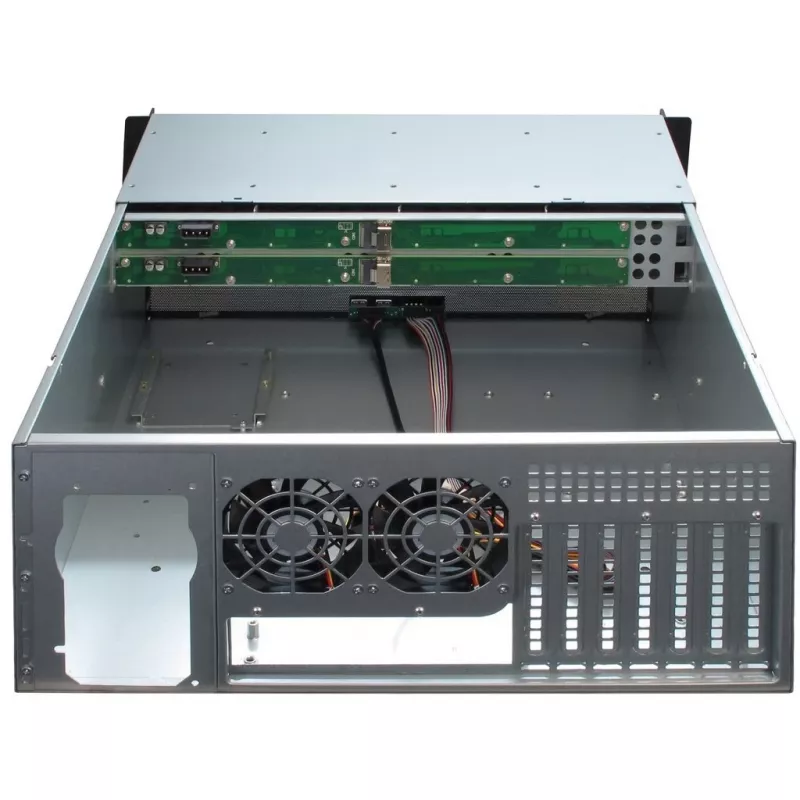 Case per server Inter-Tech 4U-4408 rack nero, argento