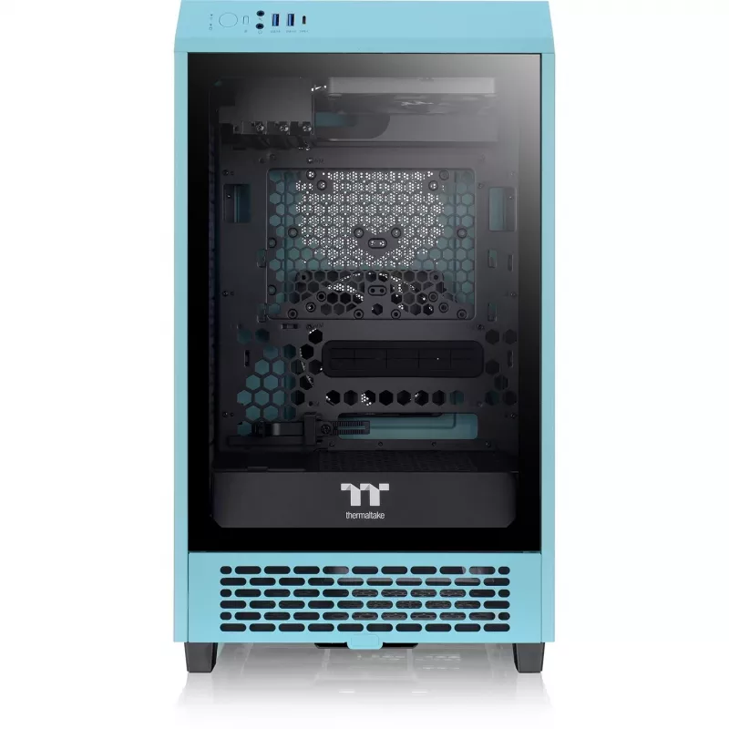 Thermaltake The Tower 200 turchese Tempered Glass