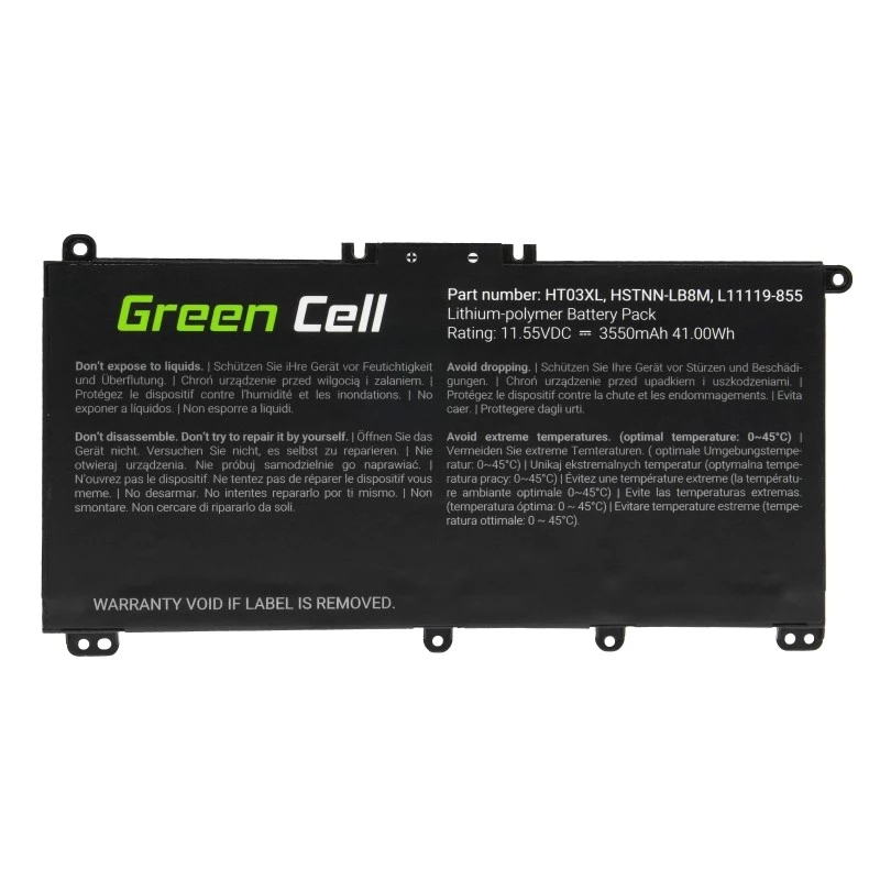 Batteria per laptop Green Cell GC-HP163 HT03XL 11,4 V 3400 mAh HP Mobilit