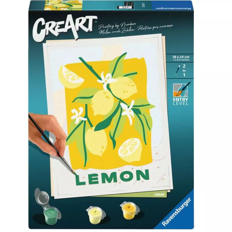 Ravensburger CreArt set di pittura – Limoni (design 25515) per progetti di pittura su tela