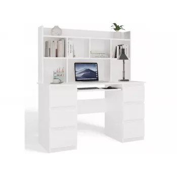Set scrivania KUBA + elemento di estensione, bianco